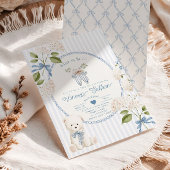 French Nursery Baby Shower Coquette Baby in Blue Kaart