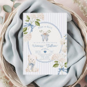 French Nursery Baby Shower Coquette Baby in Blue Kaart