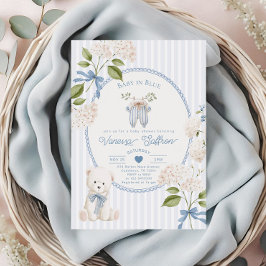 French Nursery Baby Shower Coquette Baby in Blue Kaart