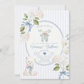 French Nursery Baby Shower Coquette Baby in Blue Kaart (Voorkant)