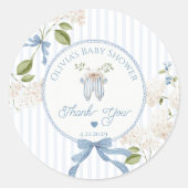 French Nursery Clothesline Baby shower Thank you Ronde Sticker (Voorkant)
