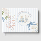 French nursery Coquette Teddy Bear Baby Boy Shower Gastenboek (Voorkant)