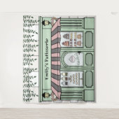 French Paris Bakery Cafe Patisserie Backdrop Wandkleed (Voorkant)