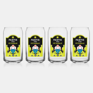French Pétanque Bocce Blikvorm Glas