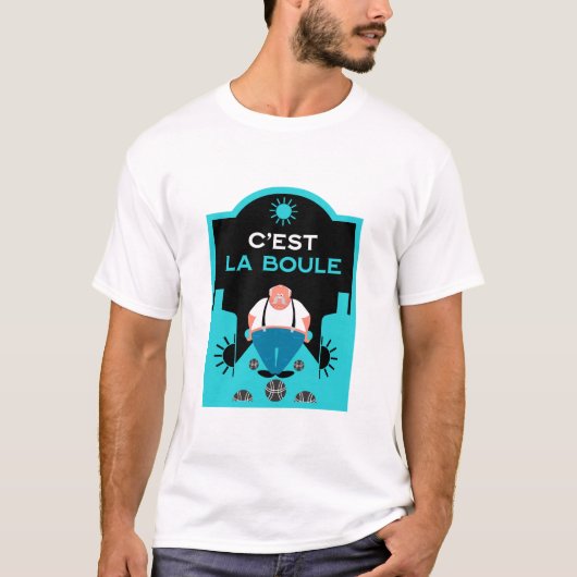 French Pétanque Bocce T-shirt (Voorkant)