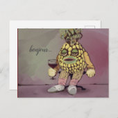 french pineapple briefkaart (Voorkant / Achterkant)