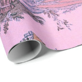 French Pink Toile de Jouy Chinoiserie Decoupage Cadeaupapier (Rol Hoek)