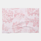 French Pink Toile de Juoy  Pattern Theedoek (Horizontaal)
