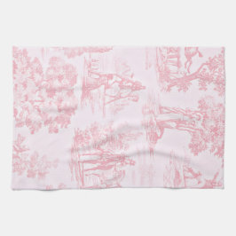 French Pink Toile de Juoy Pattern Theedoek