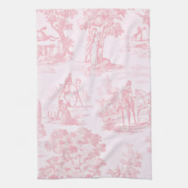 French Pink Toile de Juoy  Pattern Theedoek