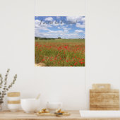 French Poppies in Southern France Poster (Keuken)