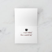 French Press Coffee Verjaardag Kaart (Binnen)