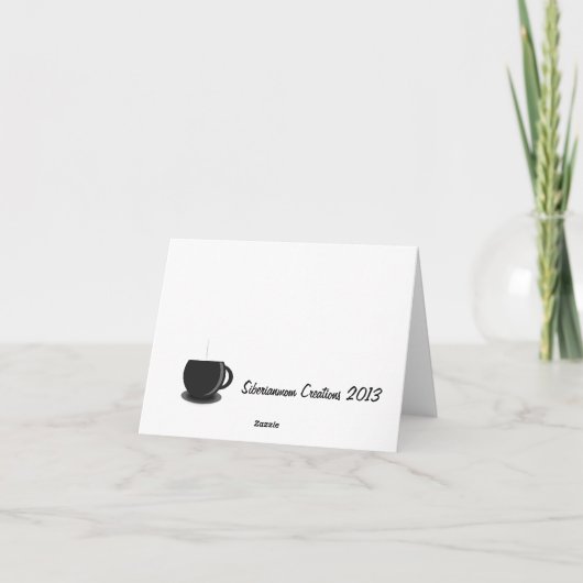 French Press Coffee Verjaardag Kaart (Achterkant)