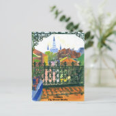 French Quarter Balcony, Fig Street, tekst toevoege Briefkaart (Staand voorkant)