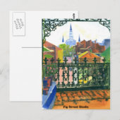 French Quarter Balkon, Fig Street Studio Briefkaart (Voorkant / Achterkant)