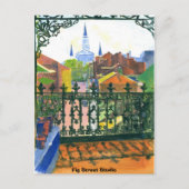 French Quarter Balkon, Fig Street Studio Briefkaart (Voorkant)
