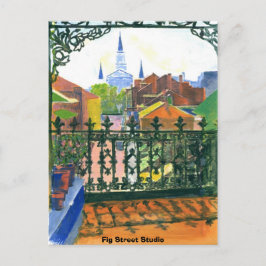 French Quarter Balkon, Fig Street Studio Briefkaart