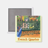French Quarter Balkon, Franse wijk Magneet (Voorkant / Achterkant)