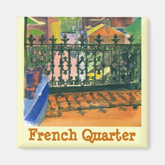 French Quarter Balkon, Franse wijk Magneet (Voorkant)