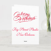 French Quarter Balkon, Santa Feestdagen Kaart (Achterkant)