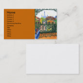 French Quarter Balkon, Visitekaartje (Voorkant / Achterkant)