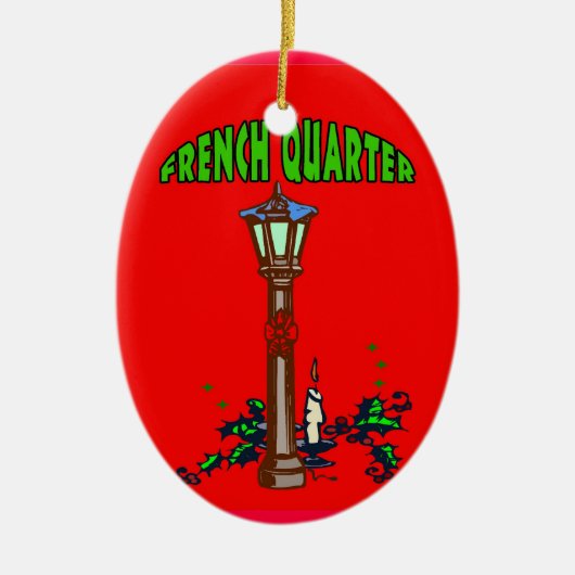 French Quarter Christmas Keramisch Ornament (Voorkant)