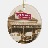 French Quarter Coffee Stand 1950 Keramisch Ornament (Links)