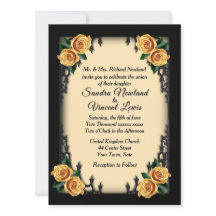 French Quarter Gothic 4 Corner Yellow Rose Wedding