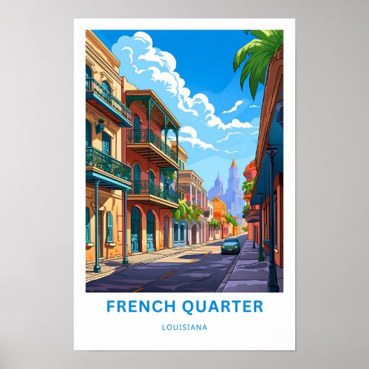 French Quarter Louisiana Reisprint Poster (Voorkant)