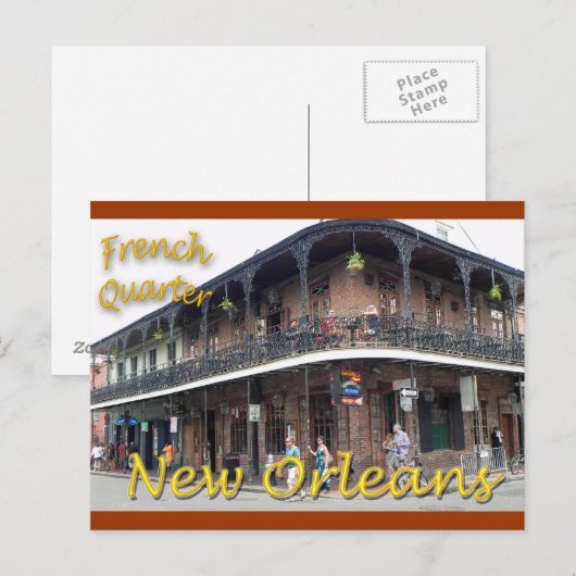 French Quarter New Orleans Briefkaart (Voorkant / Achterkant)