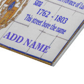 French Quarter Street Tegel Mural, voeg naam toe Snijplank (Hoek)