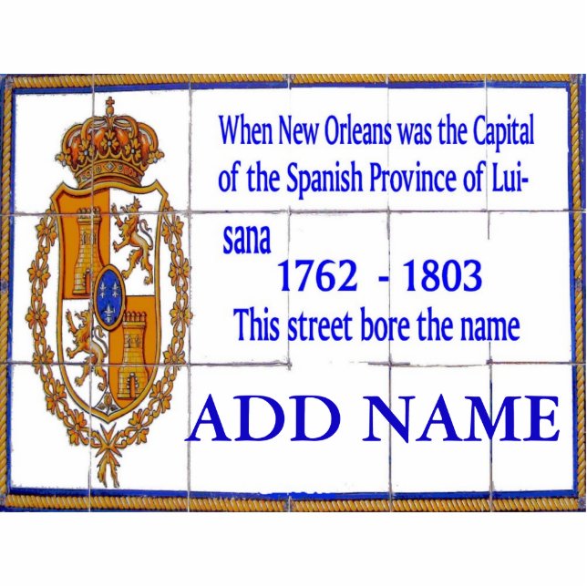 French Quarter Tile Murals, add text Staand Fotobeeldje (Voorkant)
