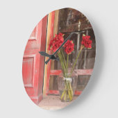 French Red Flower Grote Klok (Hoek)