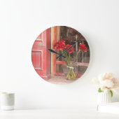 French Red Flower Grote Klok (Huis)