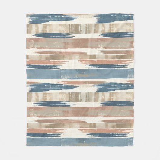 French Retro Brush Stripe Fleece Blanket (Voorkant)