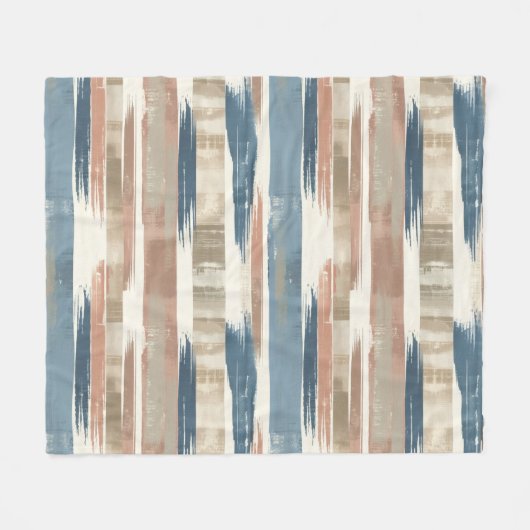 French Retro Brush Stripe Fleece Blanket (Voorkant (Horizontaal))