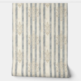 French Retro Damask Stripe  Behang