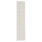 French Retro Damask Stripe Table Runner Korte Tafelloper (Voorkant)