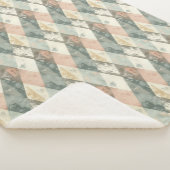 French Retro Harlequin Sherpa Blanket Sherpa Deken (3/4)