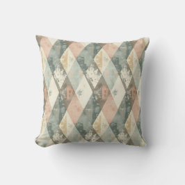 French Retro Harlequin Throw Pillow Kussen