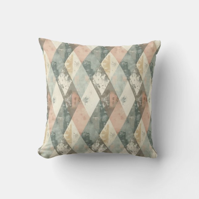 French Retro Harlequin Throw Pillow Kussen (Voorkant)