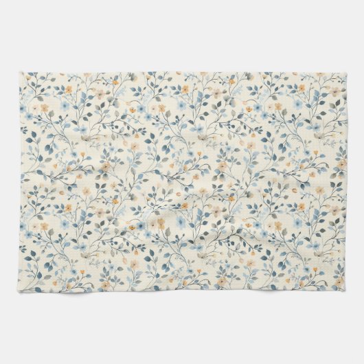 French Retro Spring Botanical Kitchen Towels Theedoek (Horizontaal)