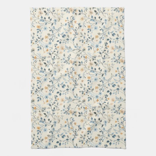 French Retro Spring Botanical Kitchen Towels Theedoek (Verticaal)