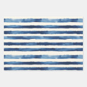 French Riviera Blue Umbrellas Boats Stripes   Inpakpapier Vel (Voorkant 3)