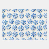 French Riviera Blue Umbrellas Boats Stripes   Inpakpapier Vel (Voorkant)