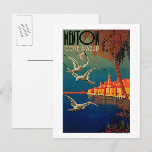 French Riviera Briefkaart (Voorkant / Achterkant)