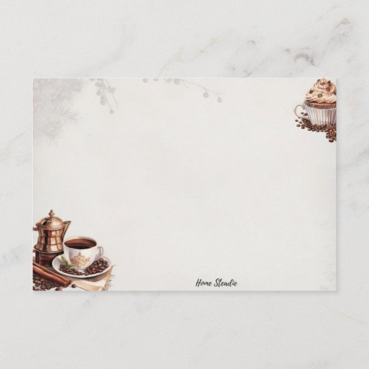 French Roast Basic Blank Recept Kaart (Achterkant)