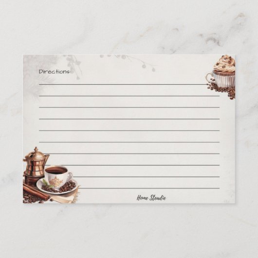 French Roast Basic Recept Kaart (Achterkant)