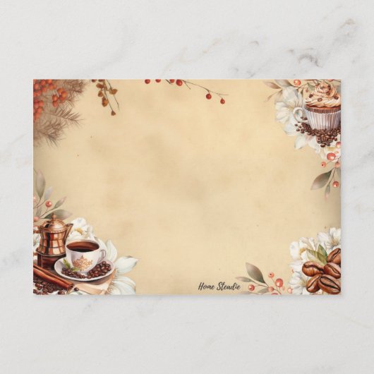 French Roast Blank Recept Kaart (Achterkant)