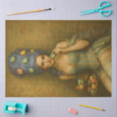 French Rococo Princess Macaron Pinup – Pastel 18th Tissuepapier (Craft)